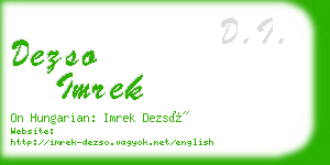 dezso imrek business card